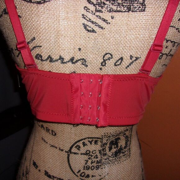 Youmita 40DDD Red Floral Lace Bra NWT - Picture 10 of 12